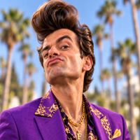 Mr. Fabulous with his towering hairstyle and signature purple suit